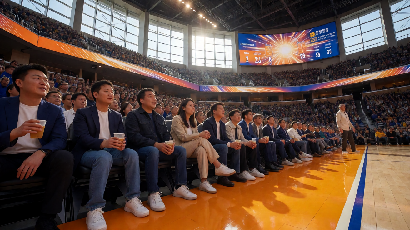 NBA勇士队主场比赛画面